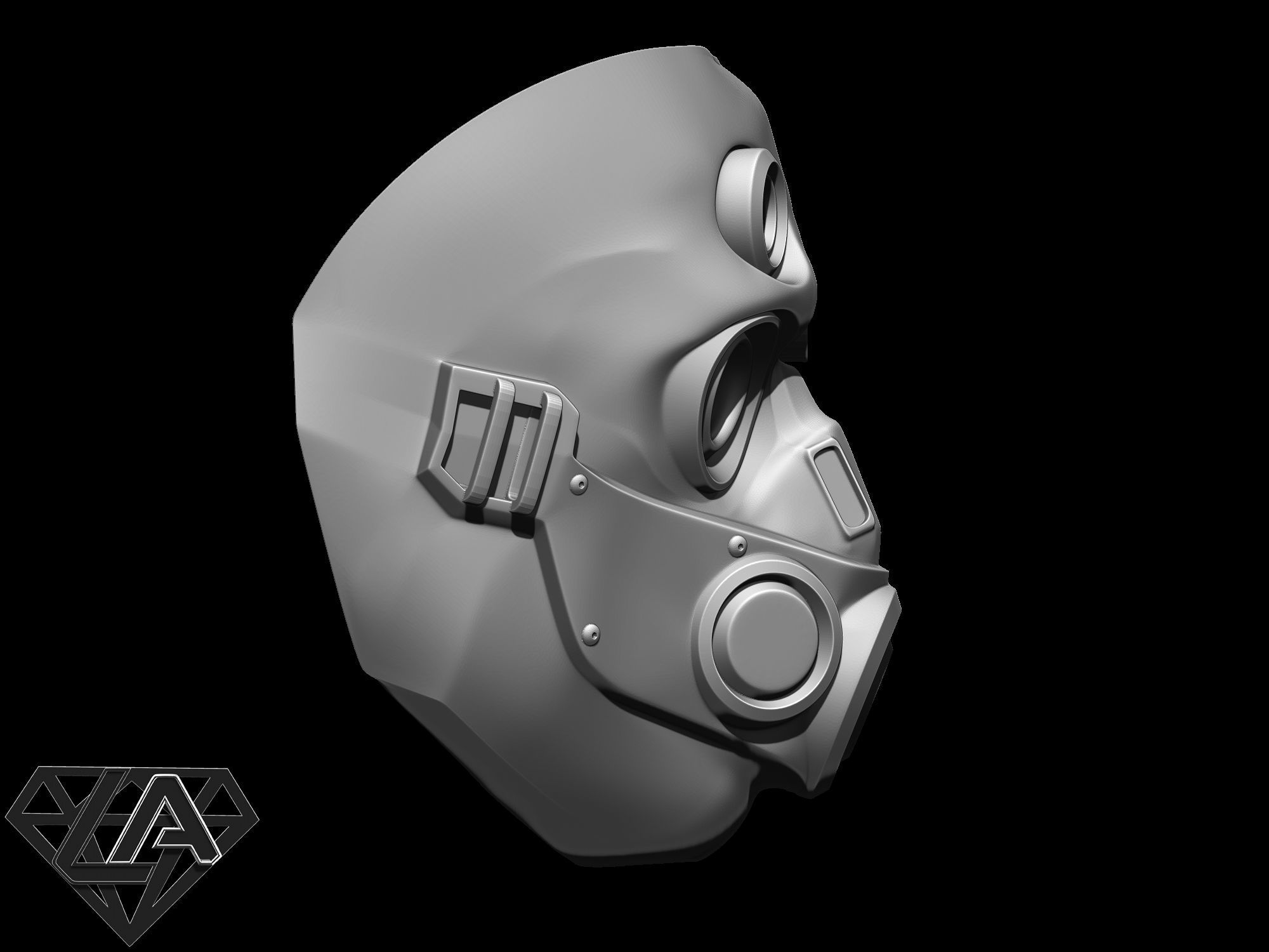 TitanFall 2 Pilot Sci fi mask 3D print model_6