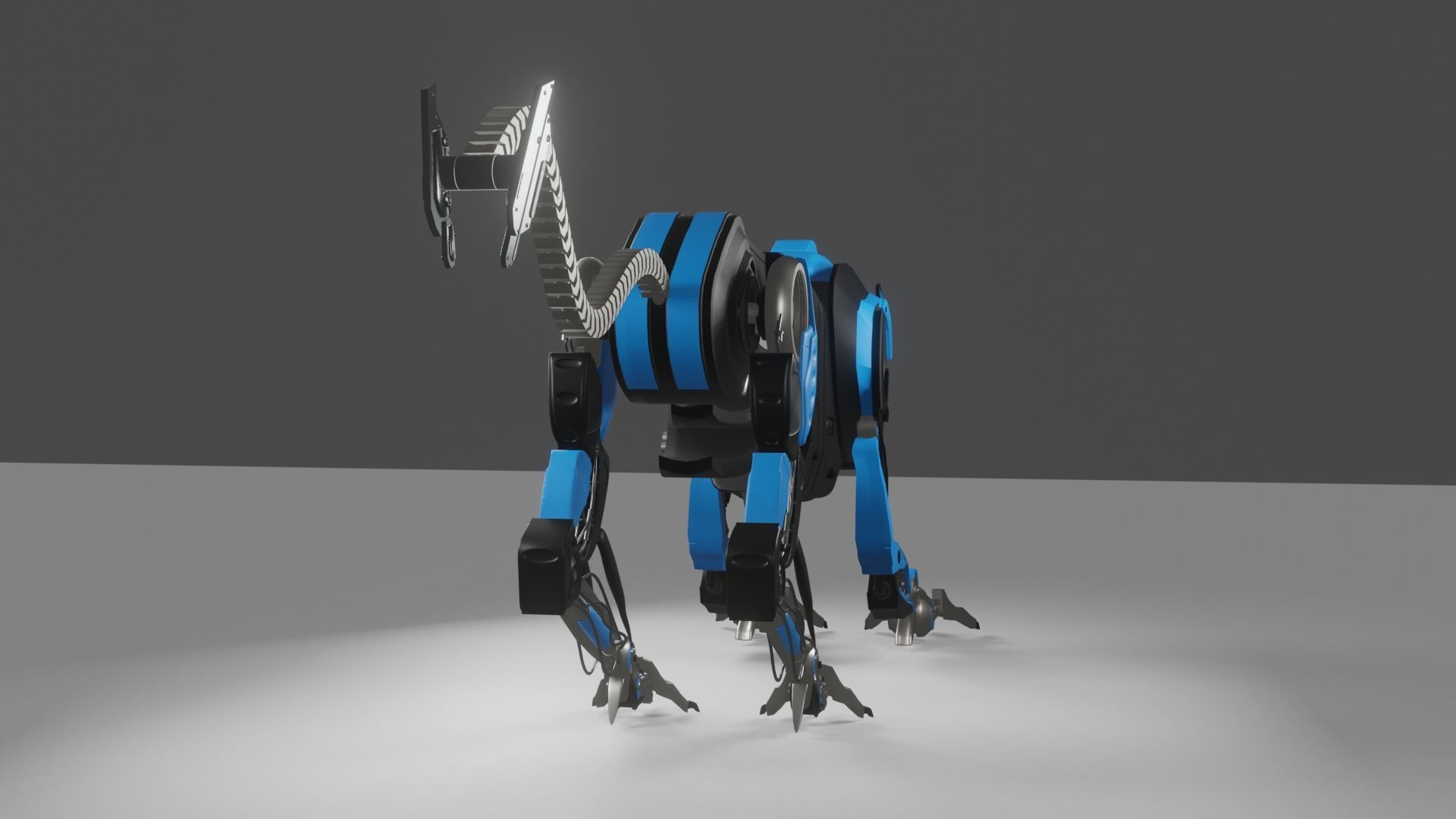 Sci-Fi Mecha Panther 3D model_2