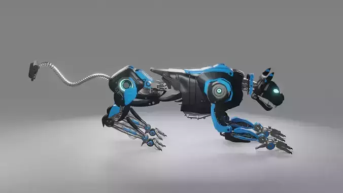 Sci-Fi Mecha Panther 3D model