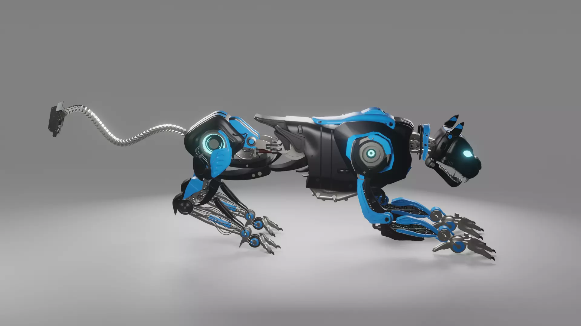 Sci-Fi Mecha Panther 3D model_0