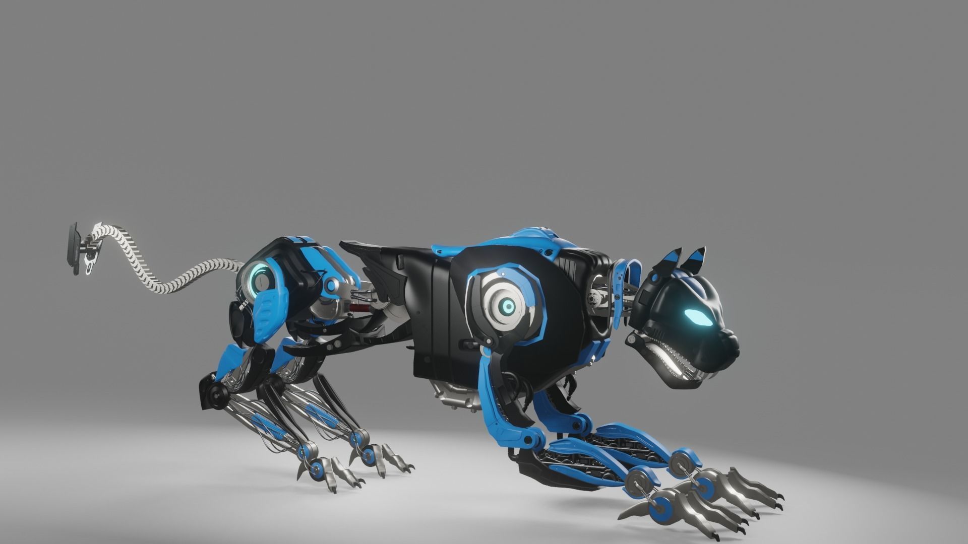 Sci-Fi Mecha Panther 3D model_6