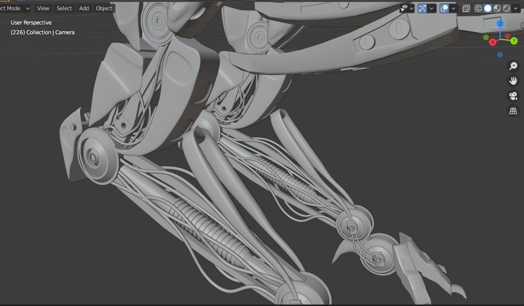 Sci-Fi Mecha Panther 3D model_3