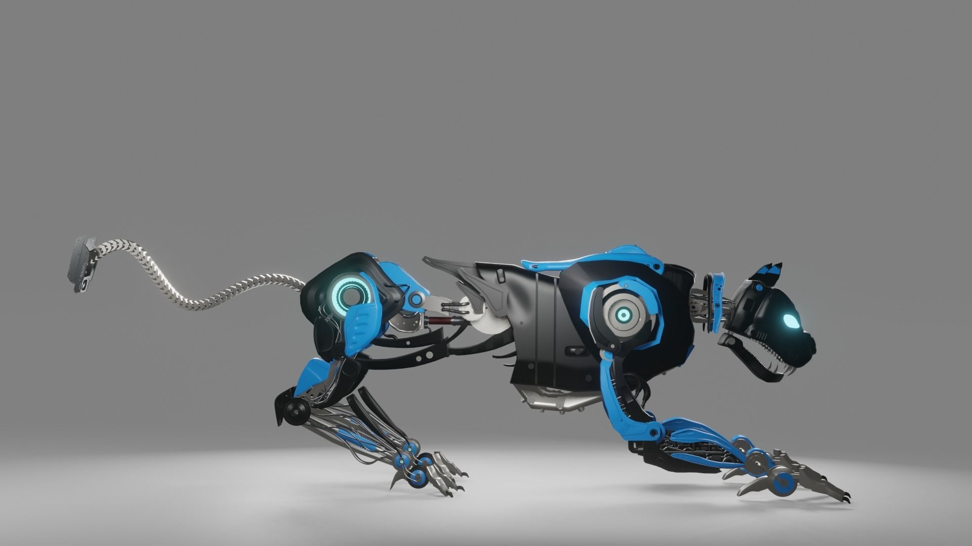 Sci-Fi Mecha Panther 3D model_8