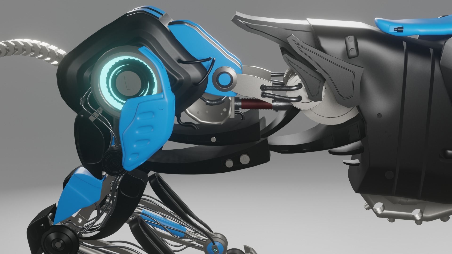 Sci-Fi Mecha Panther 3D model_7