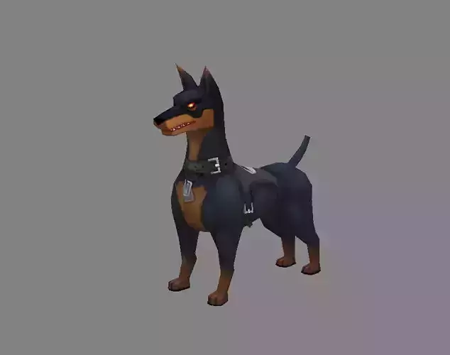 Cartoon Police Dog - Hunting Dog
