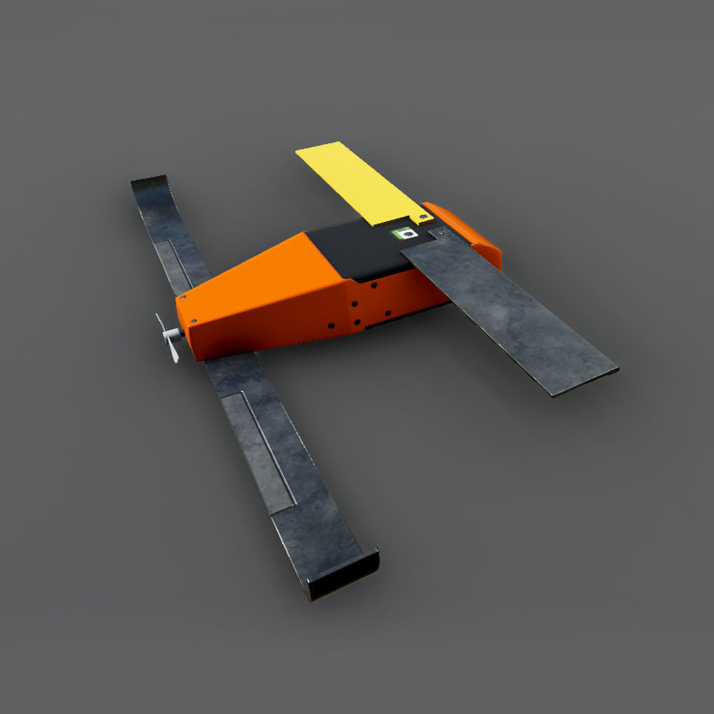 Perdix UAV Low-poly Low-poly 3D model_2