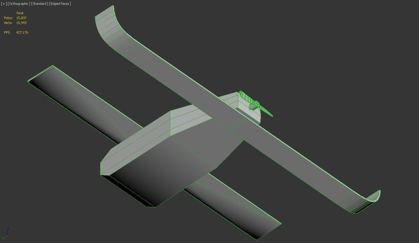Perdix UAV Low-poly Low-poly 3D model_4