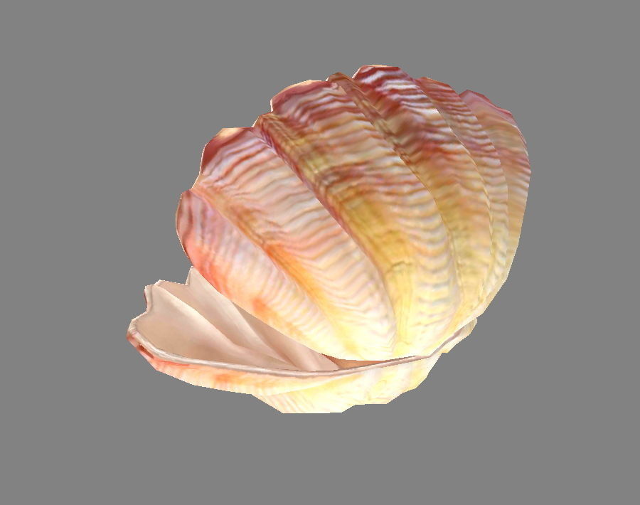 Pearls and shells - mussels Low-poly 3D model_2