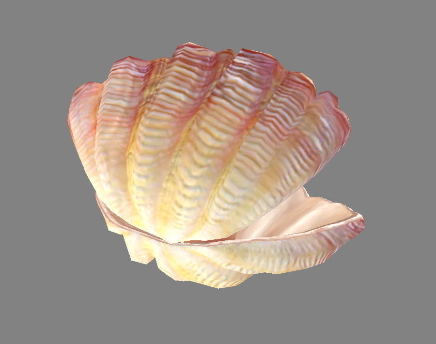Pearls and shells - mussels Low-poly 3D model_3