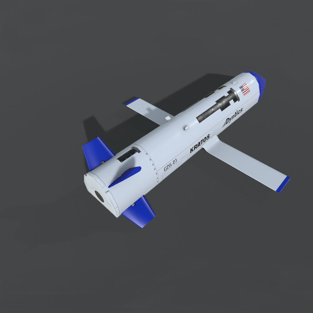 US Gremlins UAV Low-poly Low-poly 3D model_1