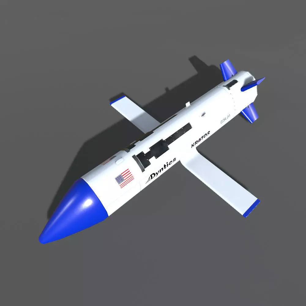 US Gremlins UAV Low-poly Low-poly 3D model_0