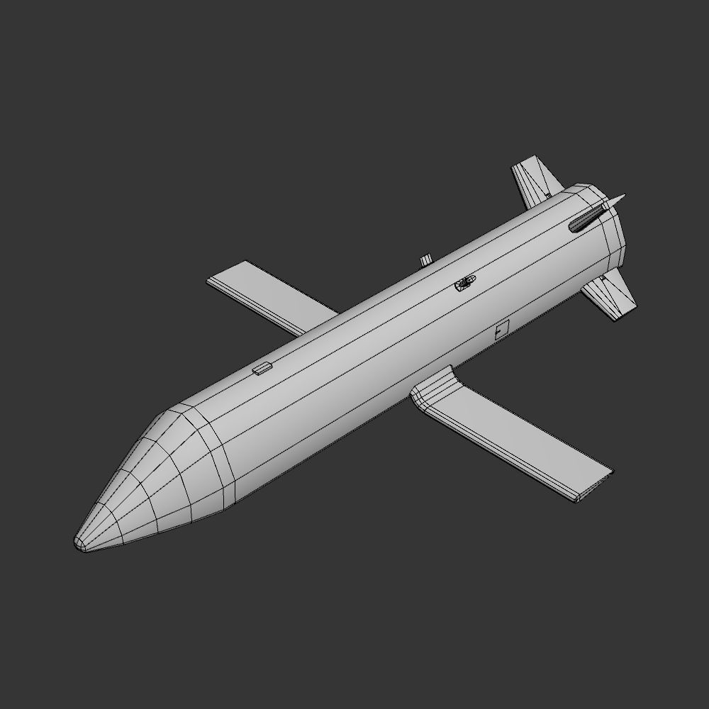 US Gremlins UAV Low-poly Low-poly 3D model_2