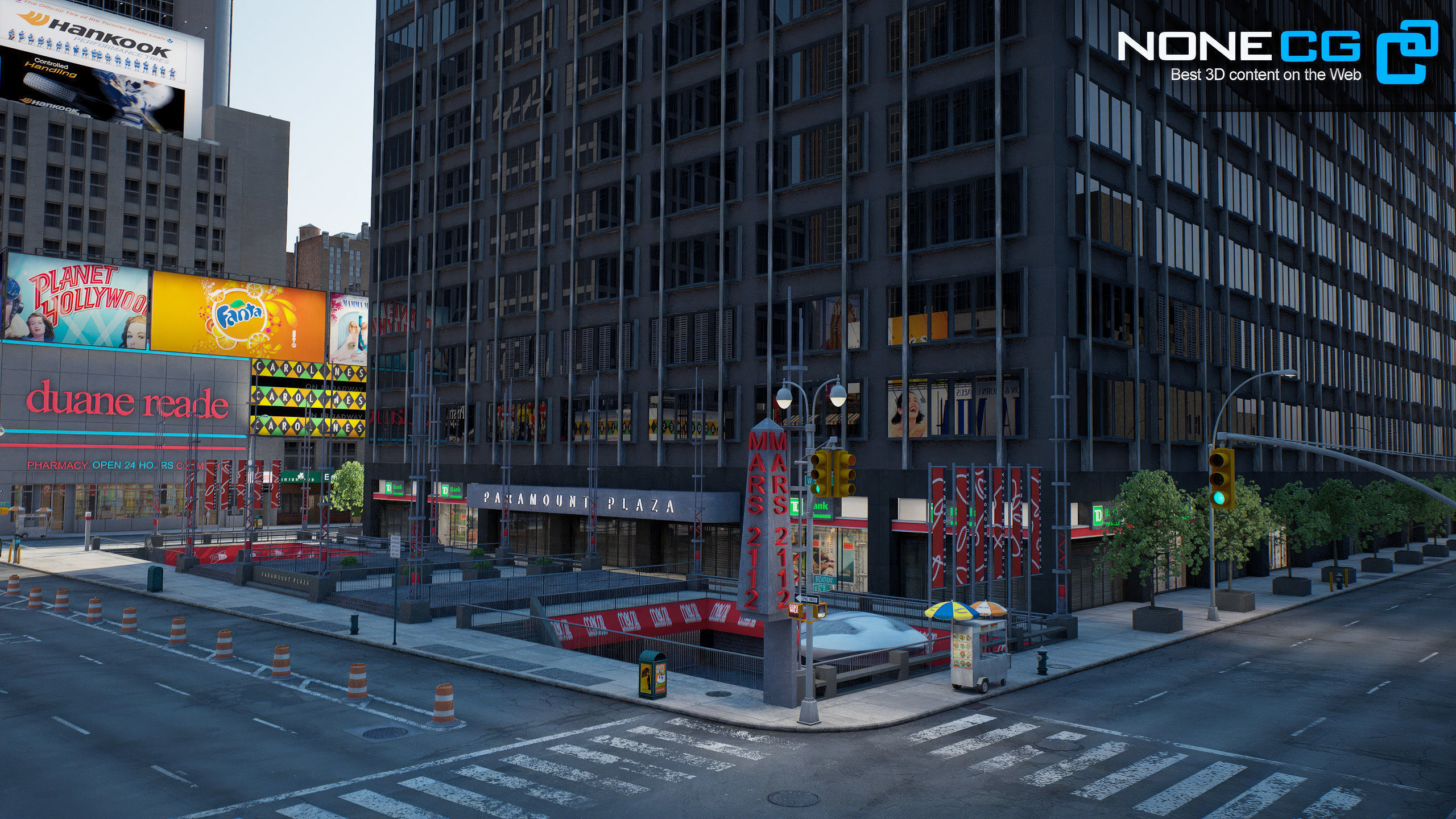 NYC Broadway V2 3D model_24