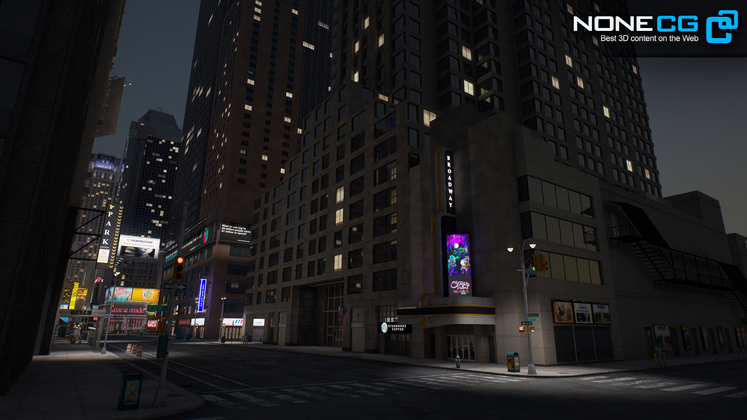 NYC Broadway V2 3D model_30