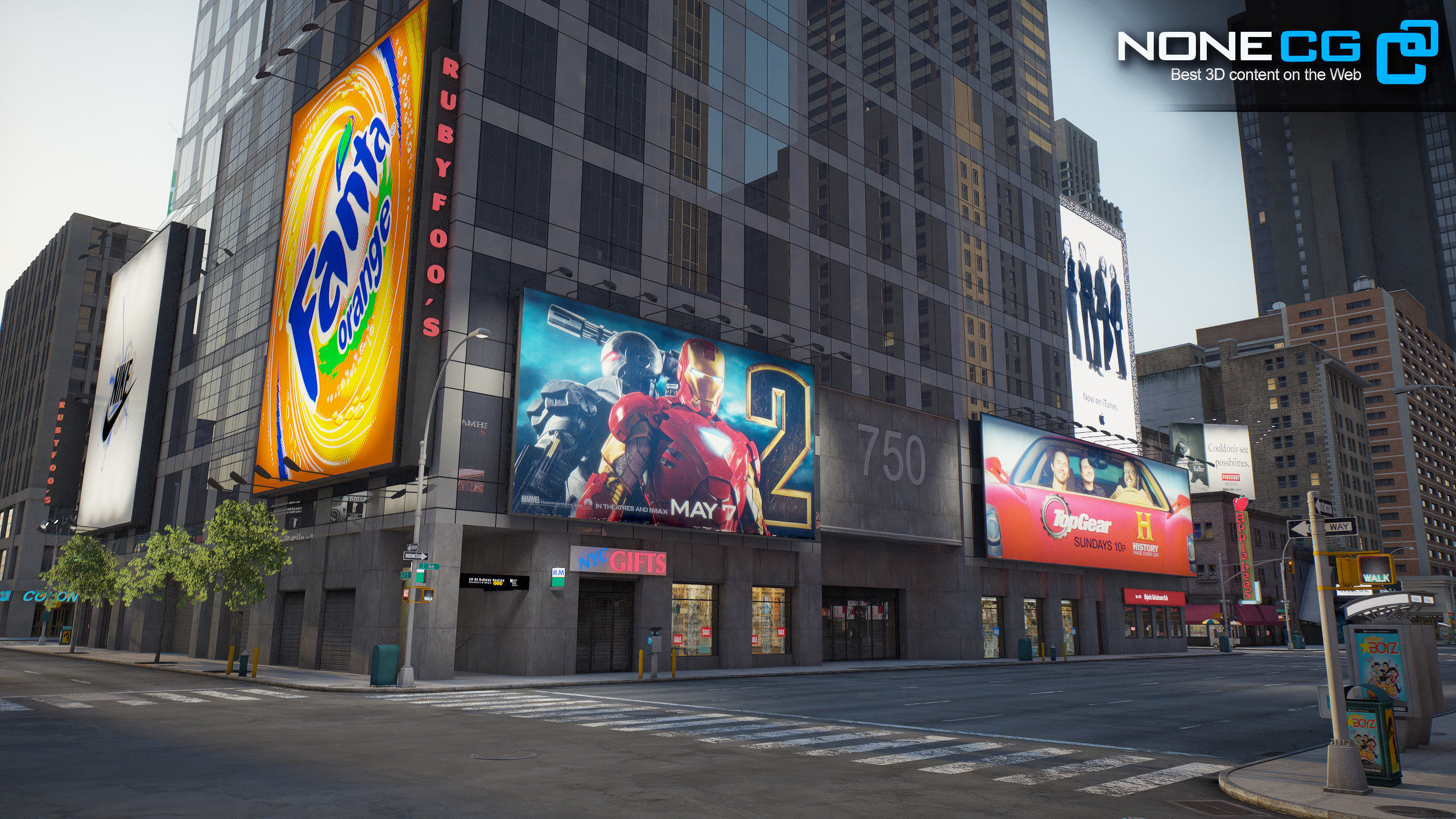 NYC Broadway V2 3D model_36