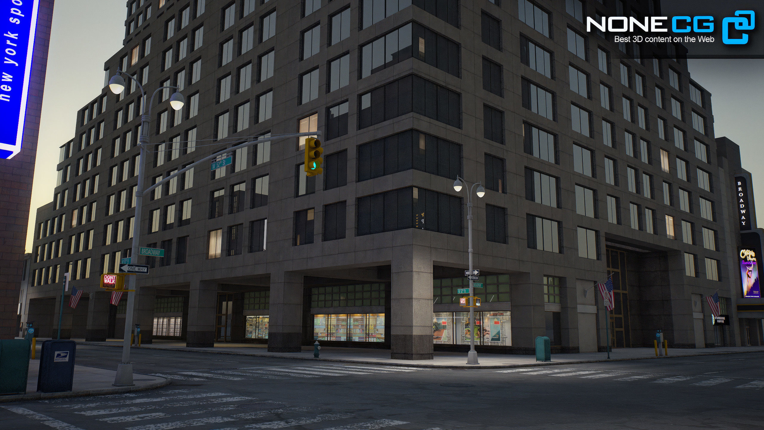 NYC Broadway V2 3D model_32