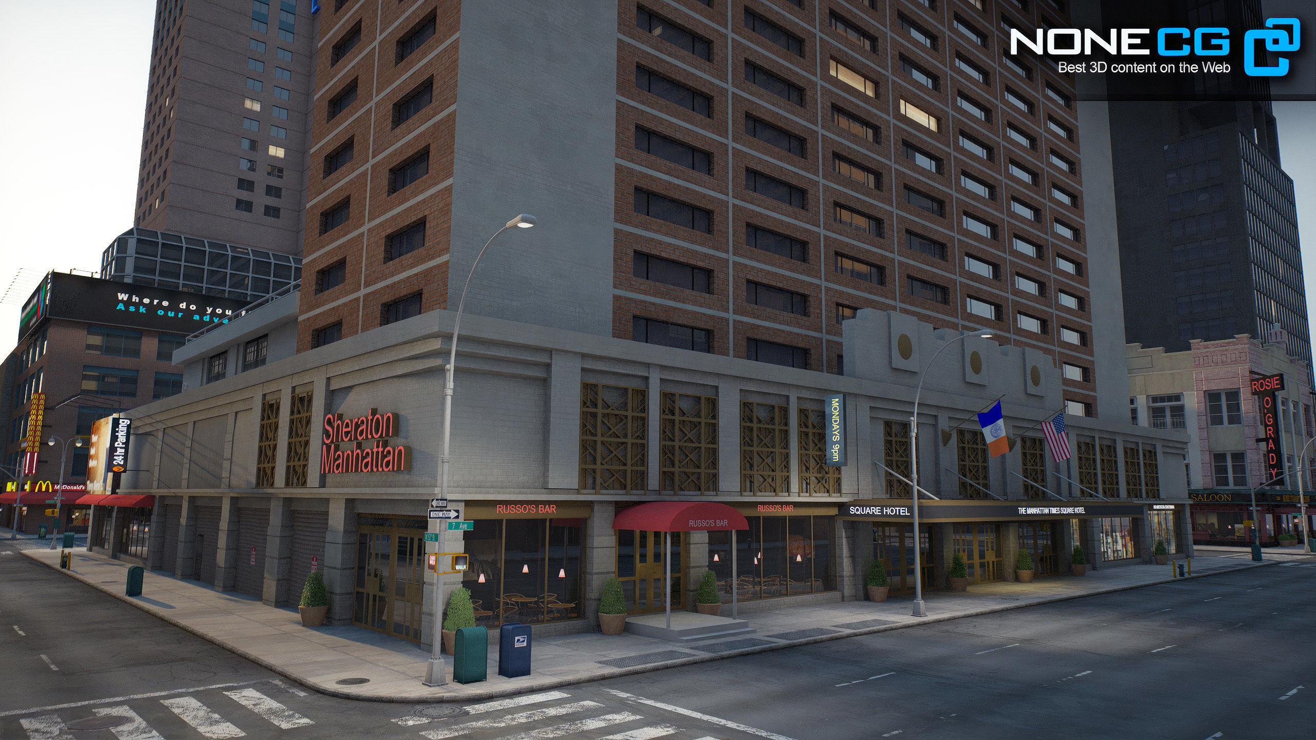 NYC Broadway V2 3D model_35