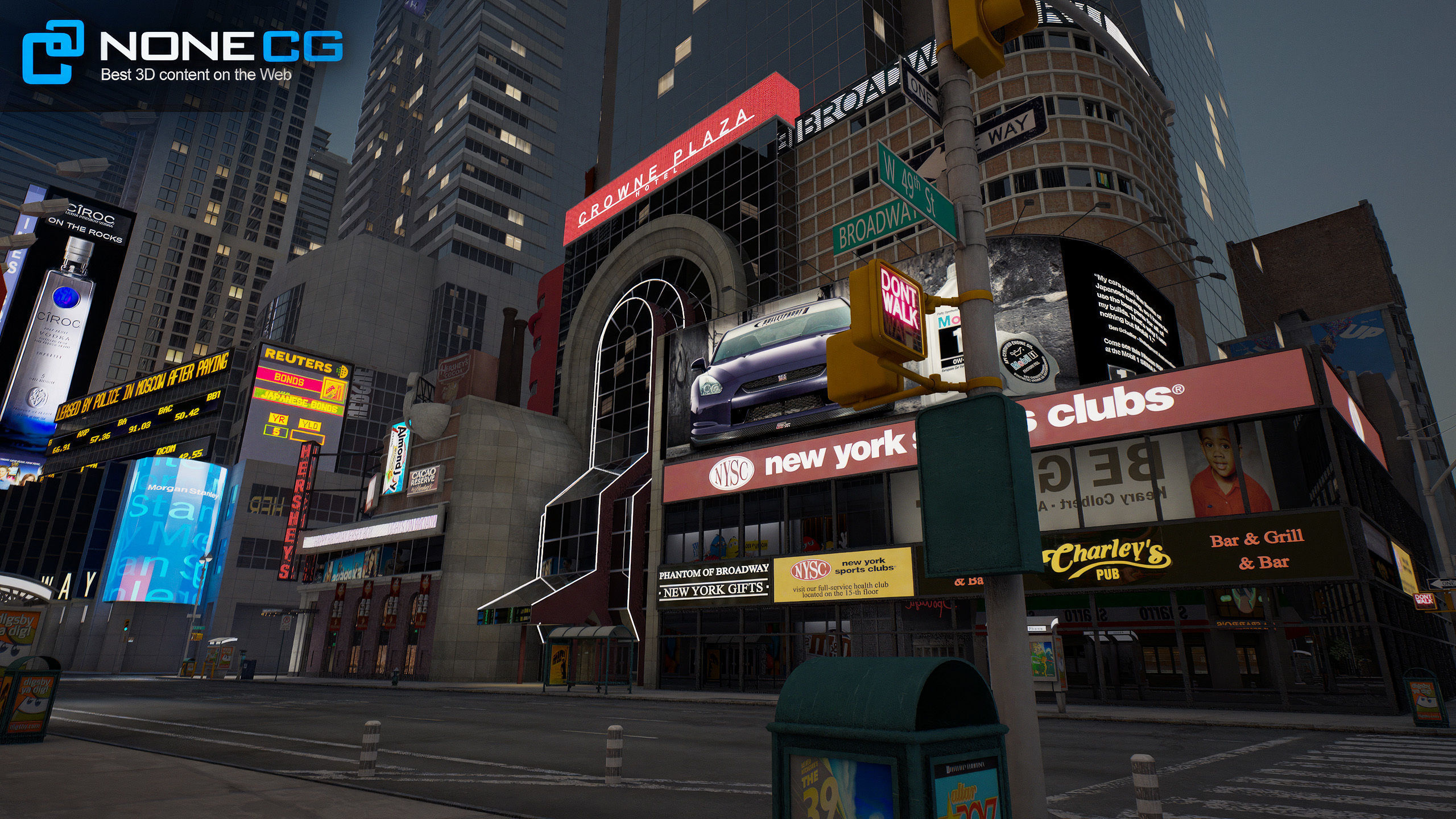 NYC Broadway V2 3D model_3