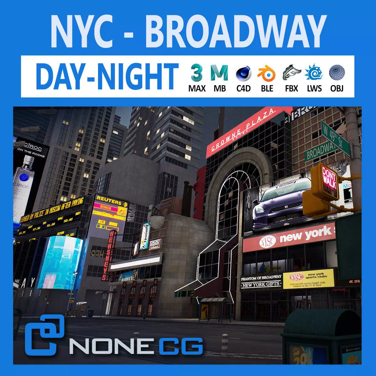 NYC Broadway V2 3D model_0