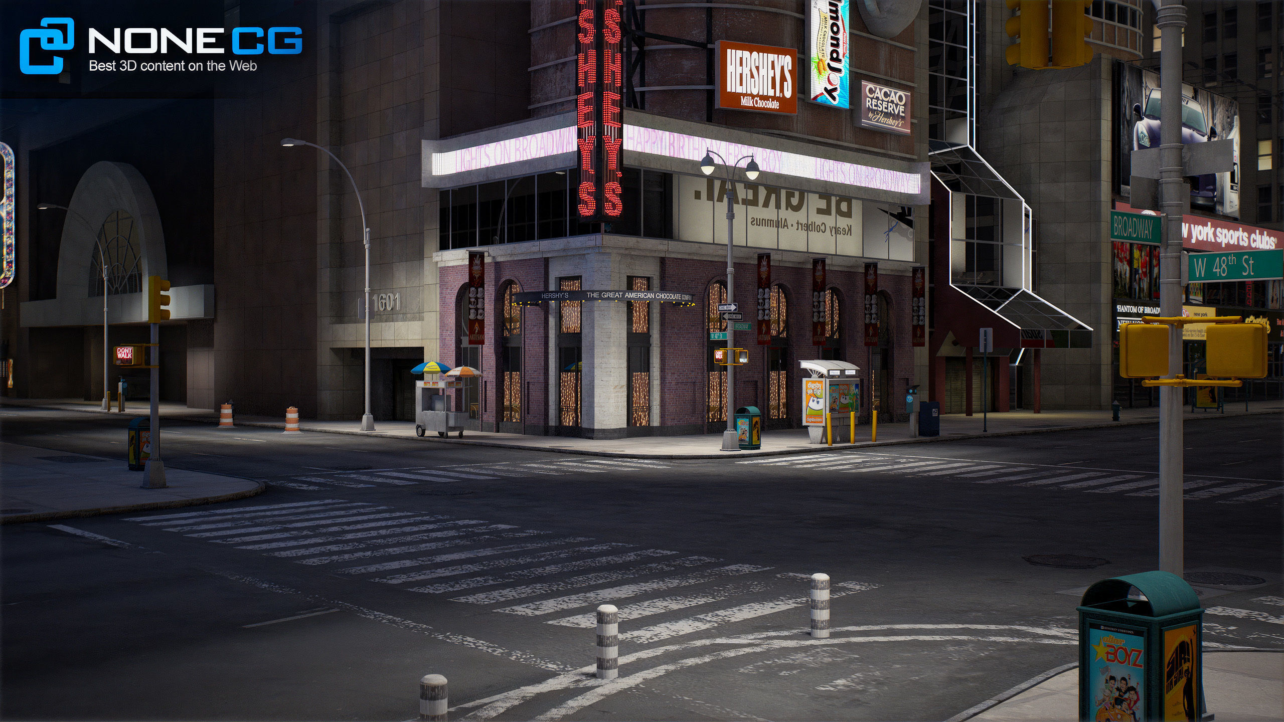 NYC Broadway V2 3D model_10