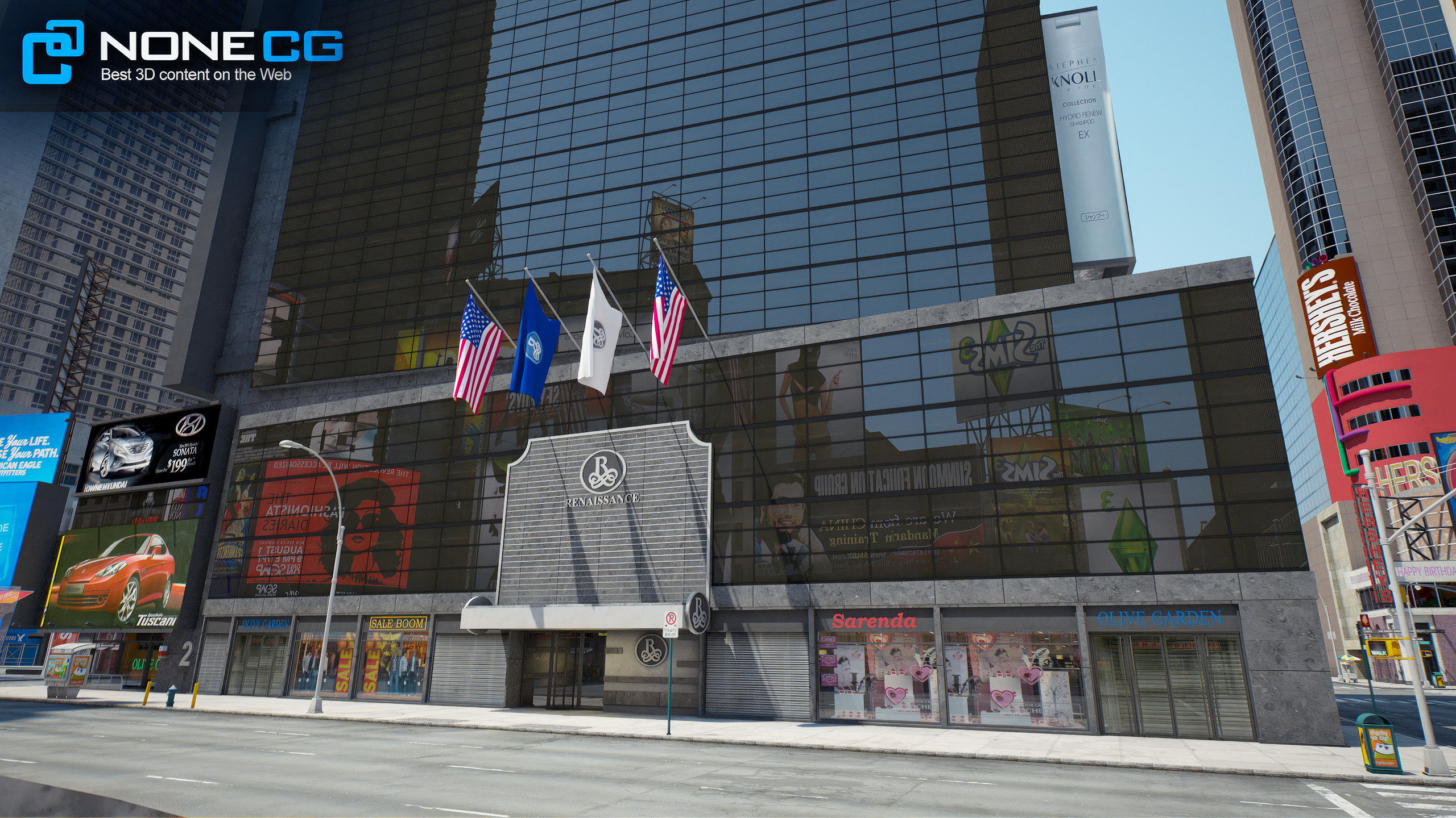 NYC Broadway V2 3D model_17