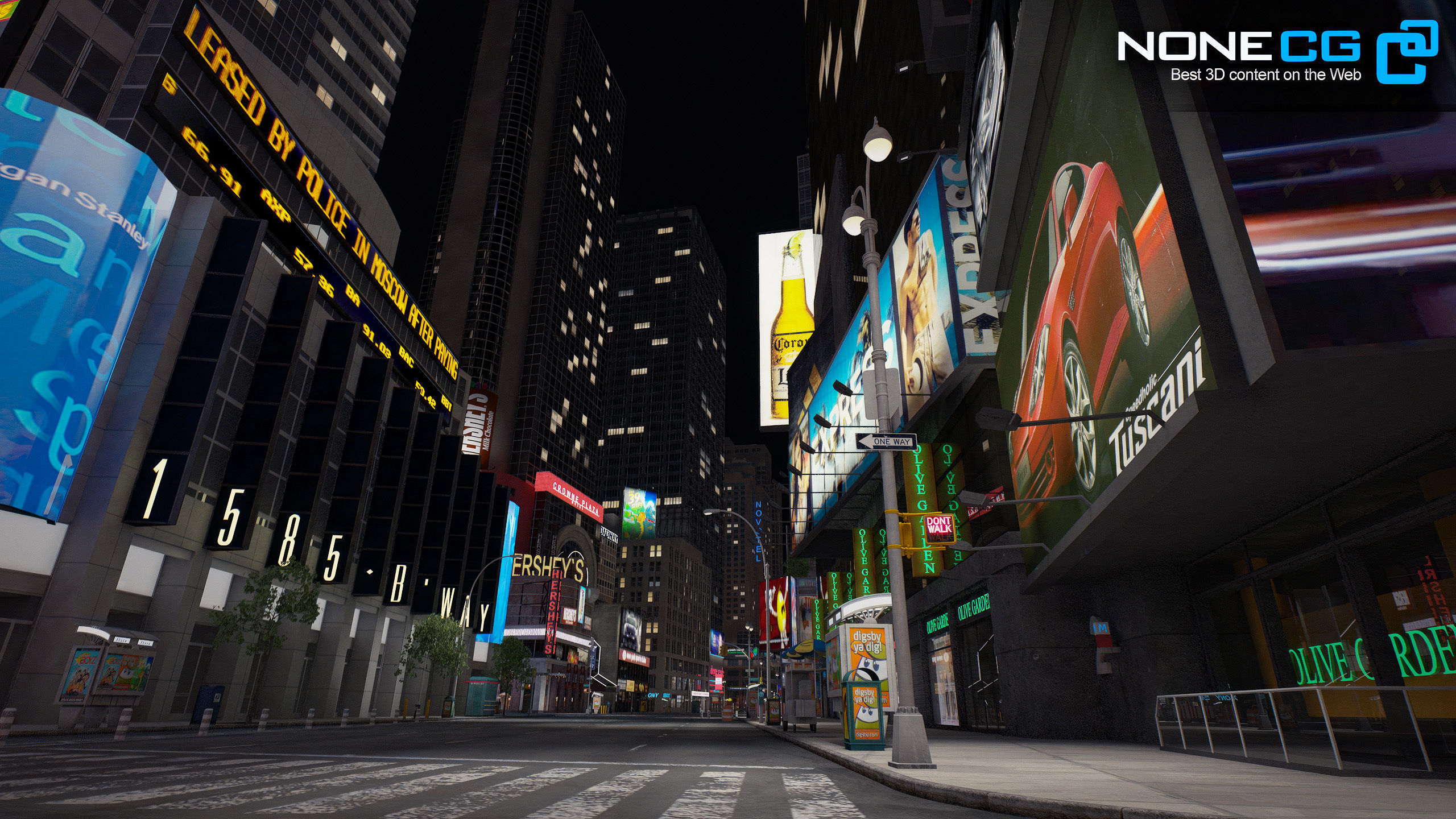 NYC Broadway V2 3D model_8