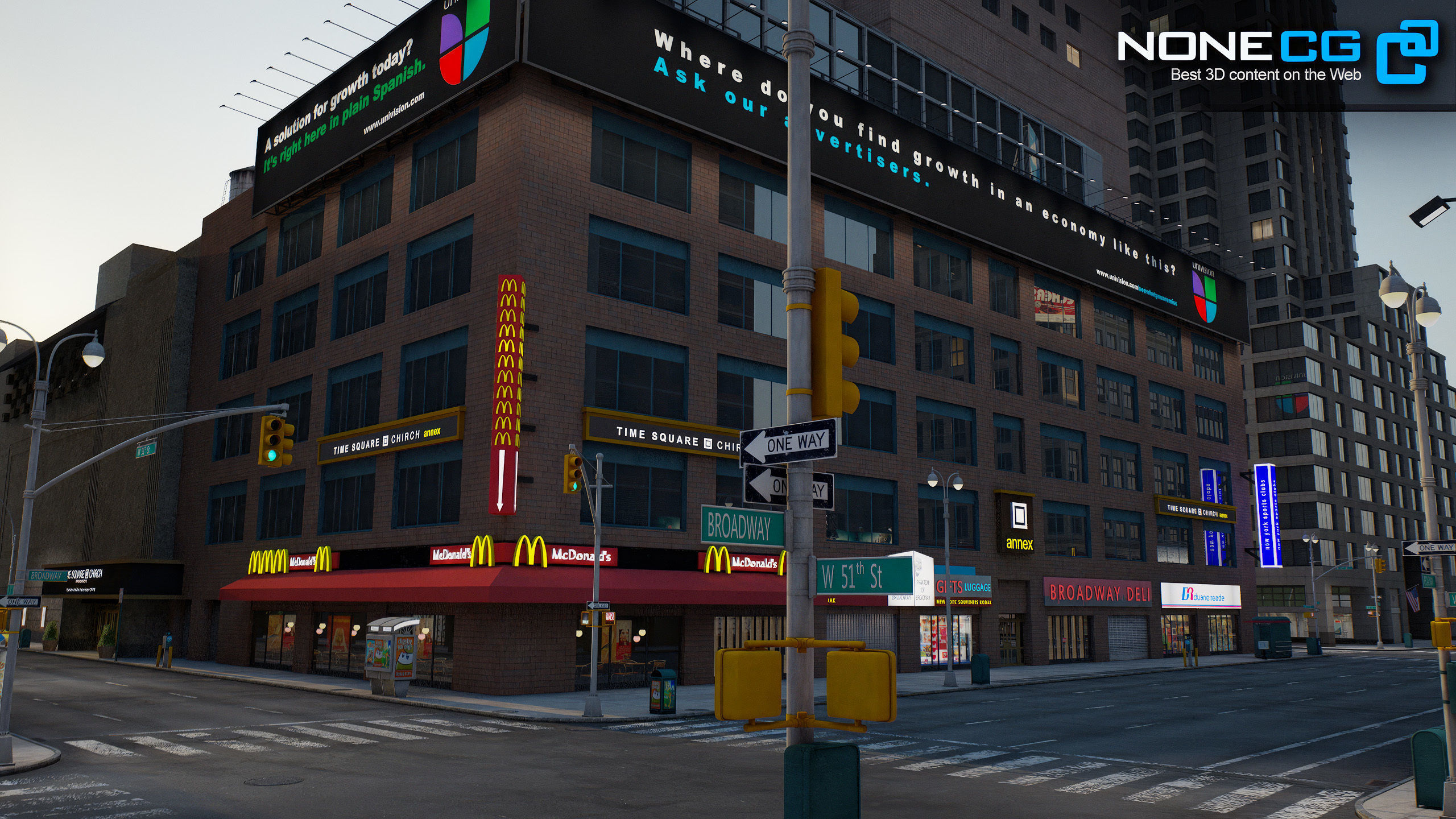 NYC Broadway V2 3D model_23