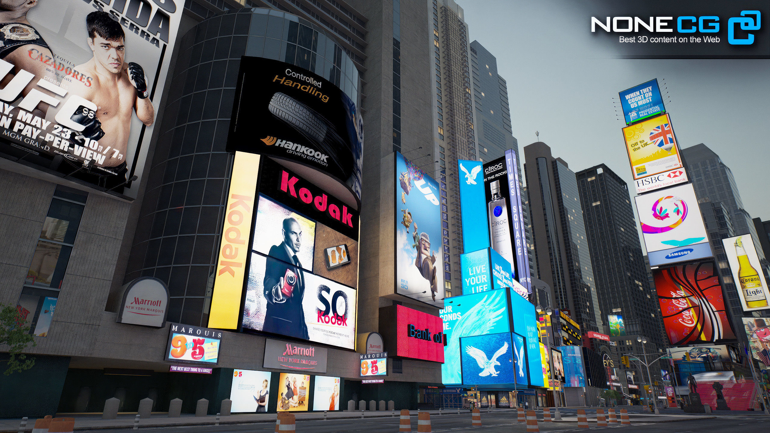 NYC Broadway V2 3D model_1