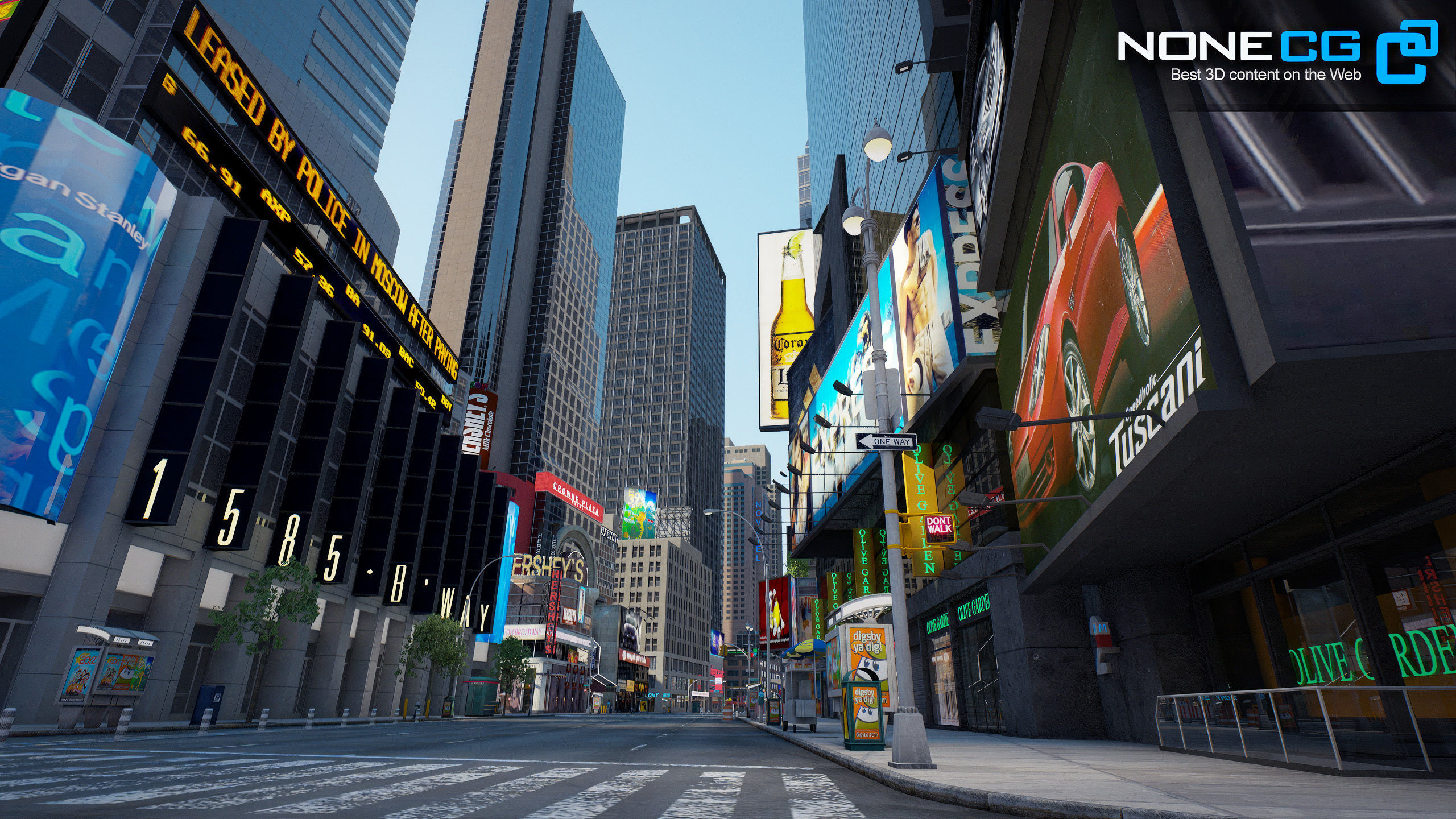 NYC Broadway V2 3D model_7