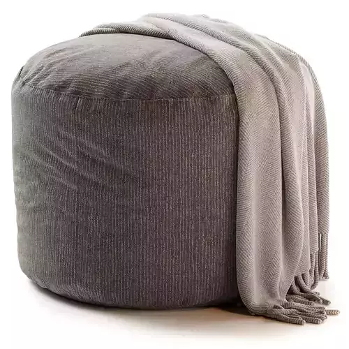Anywhere Ivory Pouf 3D model