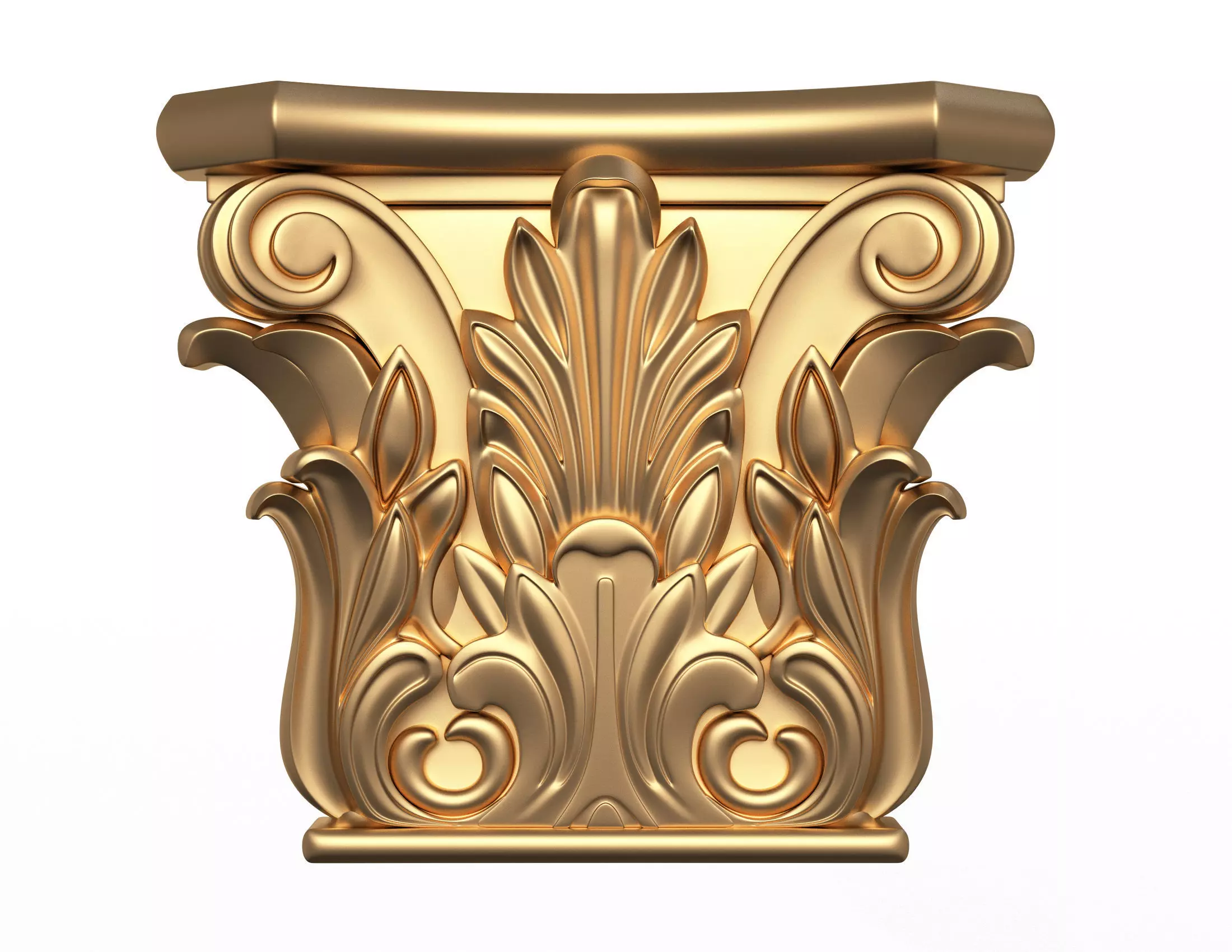 Antique Ionic capital 02 Low-poly 3D model