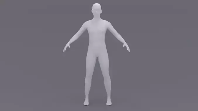 3D human model nude male