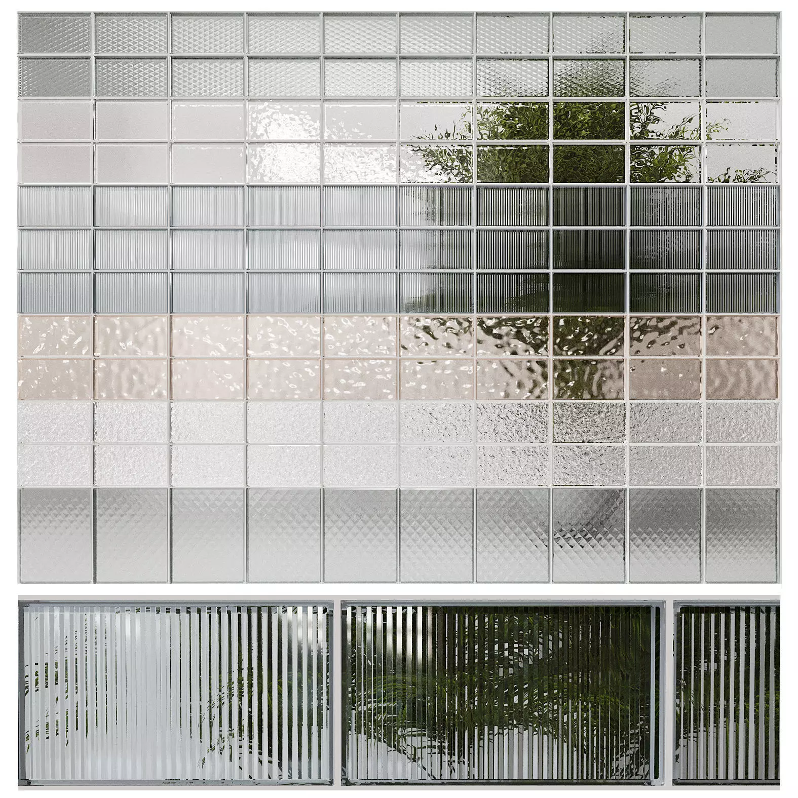 Partition 7 squares wall art 3D model_0