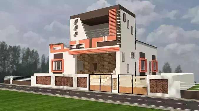 3d elevation residential