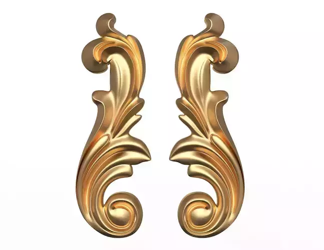 Carved Decoration CNC 06 Low-poly 3D model