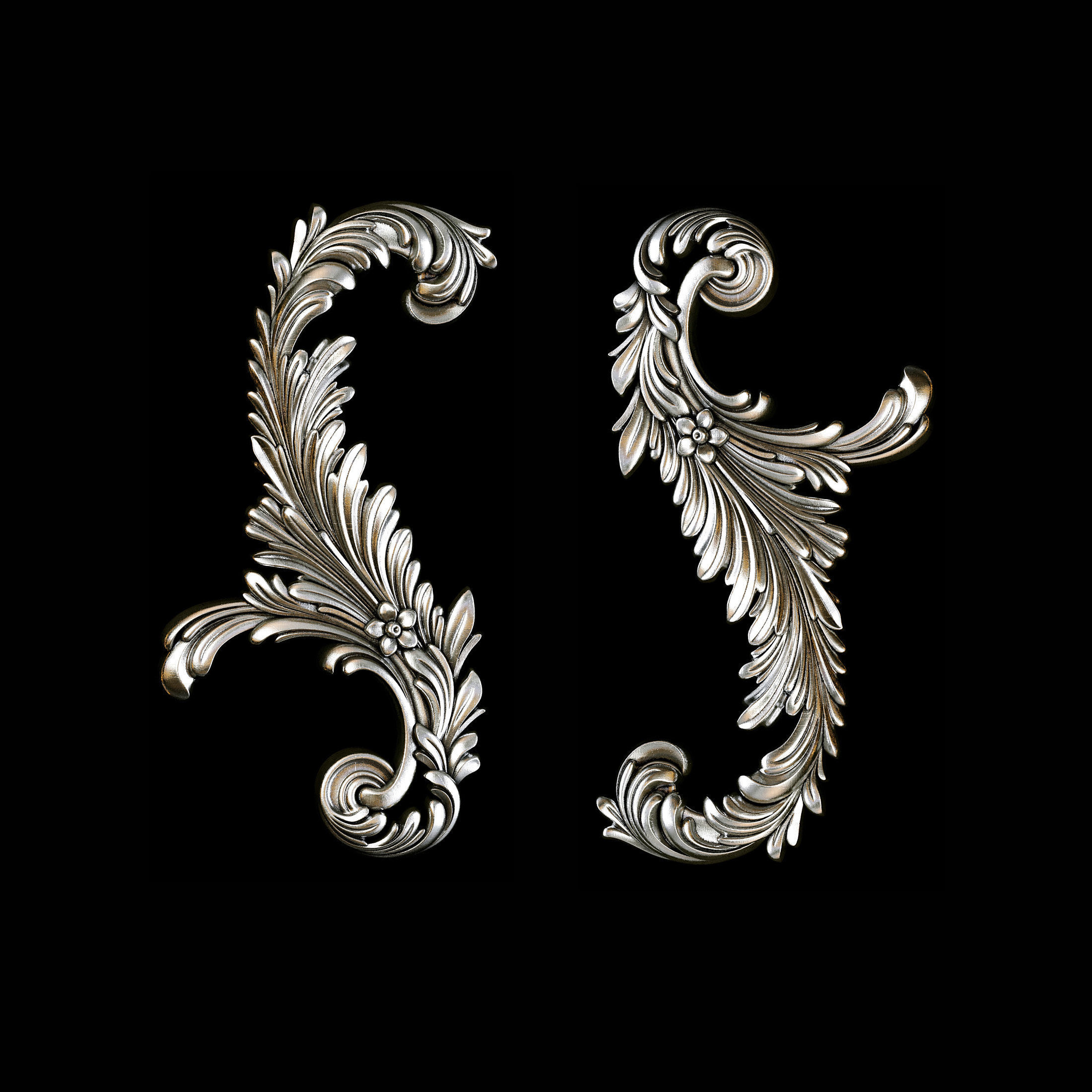 Classic carved 075 3D model_1