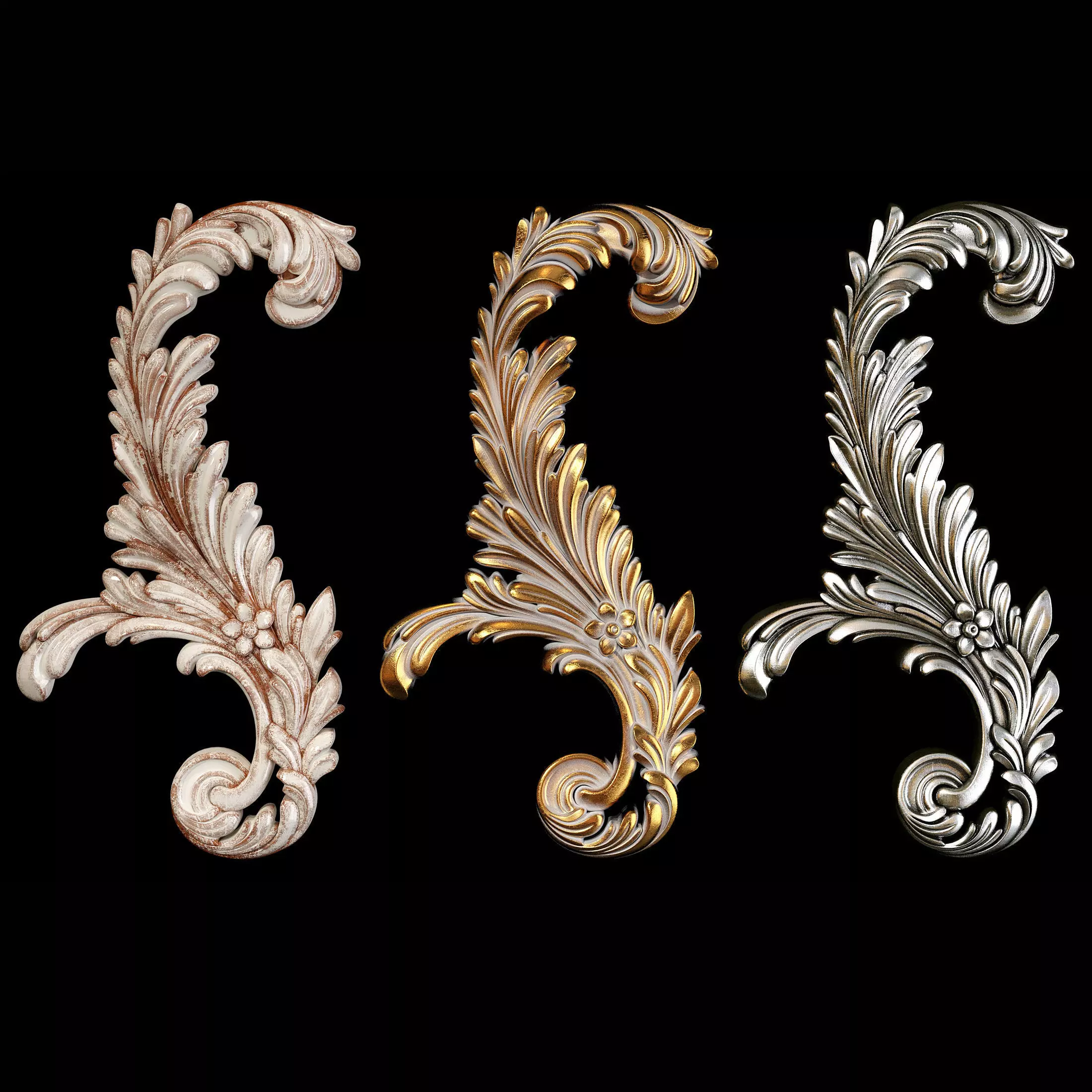 Classic carved 075 3D model_0