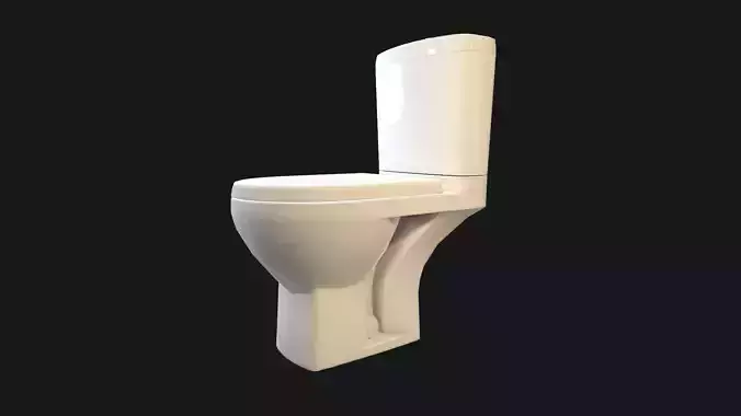 Toilet Low-poly 3D model