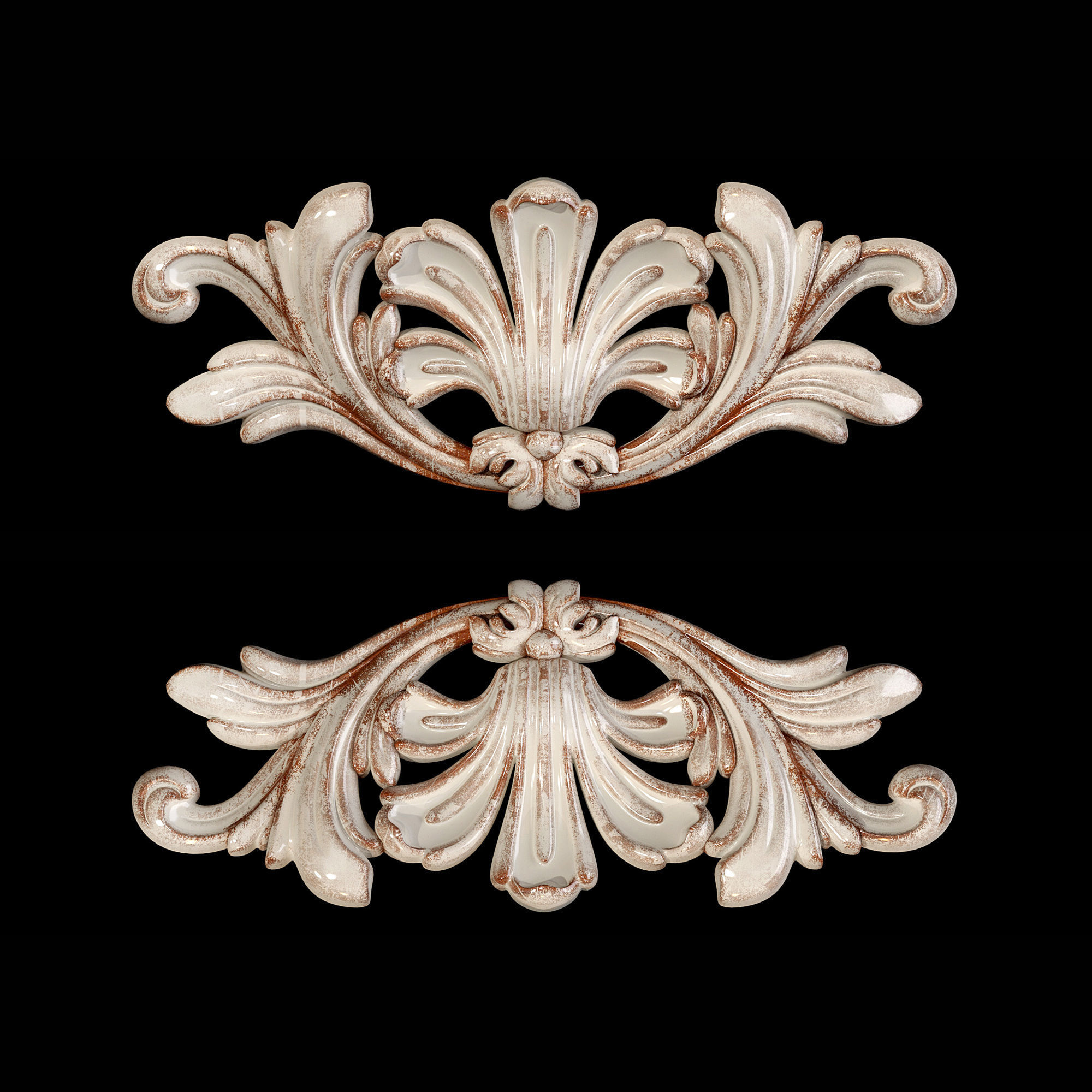 Classic carved 076 3D model_3