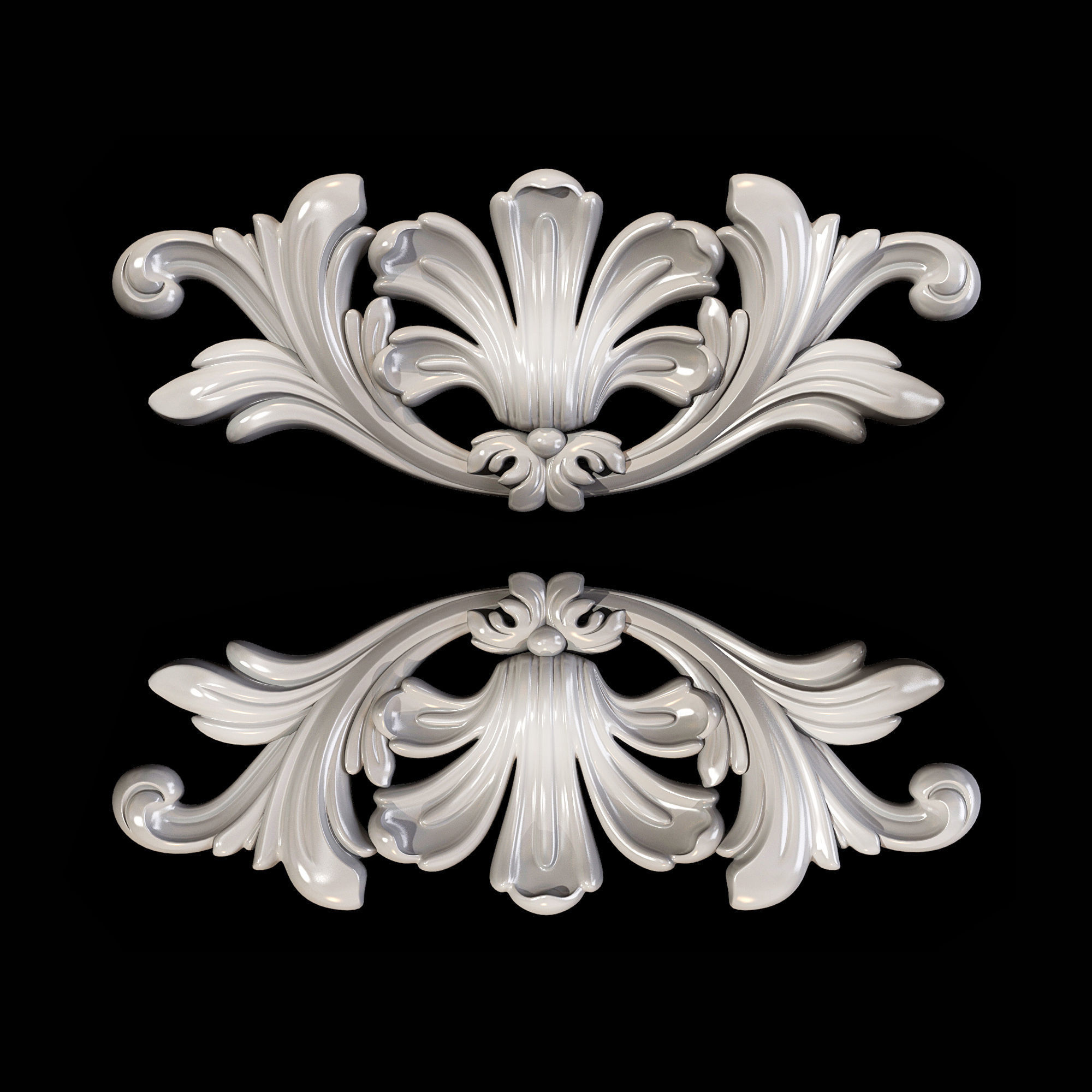 Classic carved 076 3D model_4