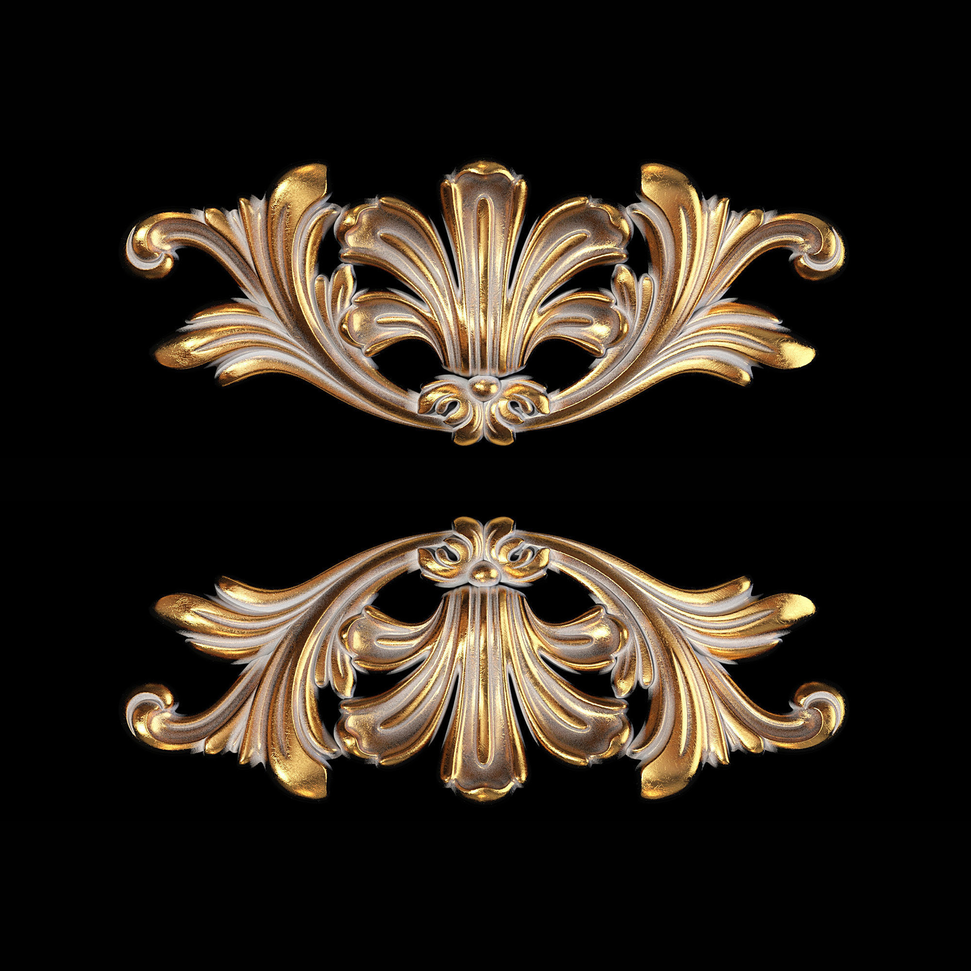 Classic carved 076 3D model_2