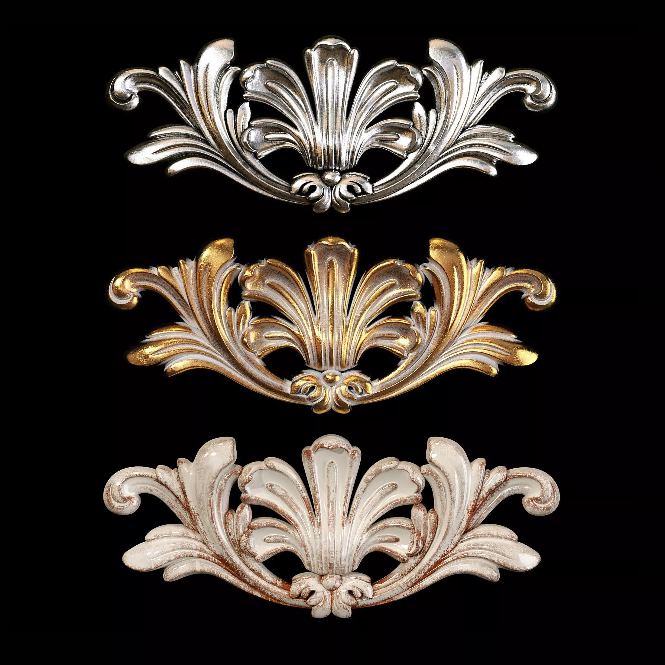 Classic carved 076 3D model_0