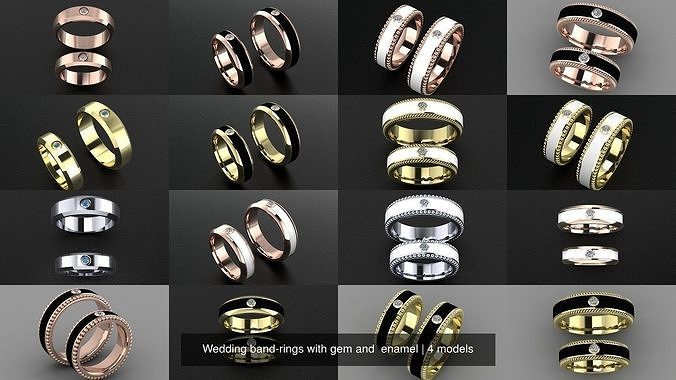 Collection includes 4 kinds of wedding rings 