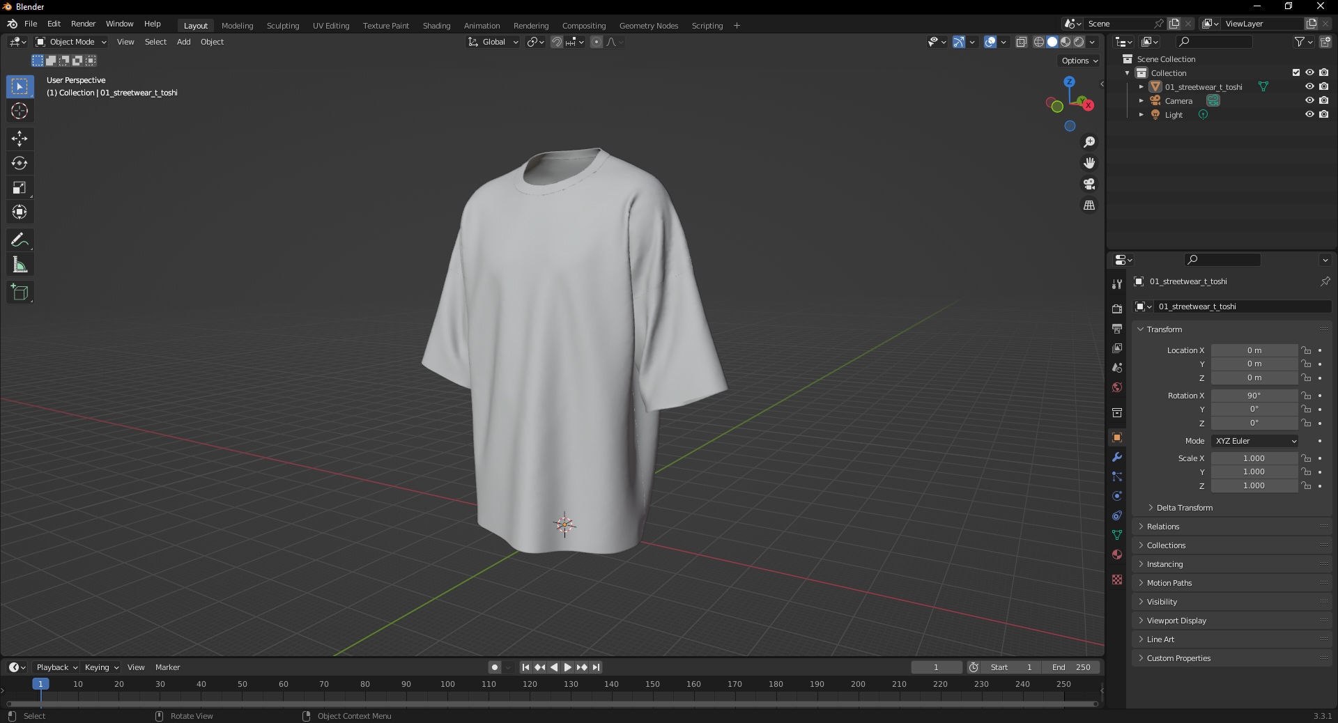 OVERSIZED T SHIRTS PACK mv2 highpoly 3D model_9