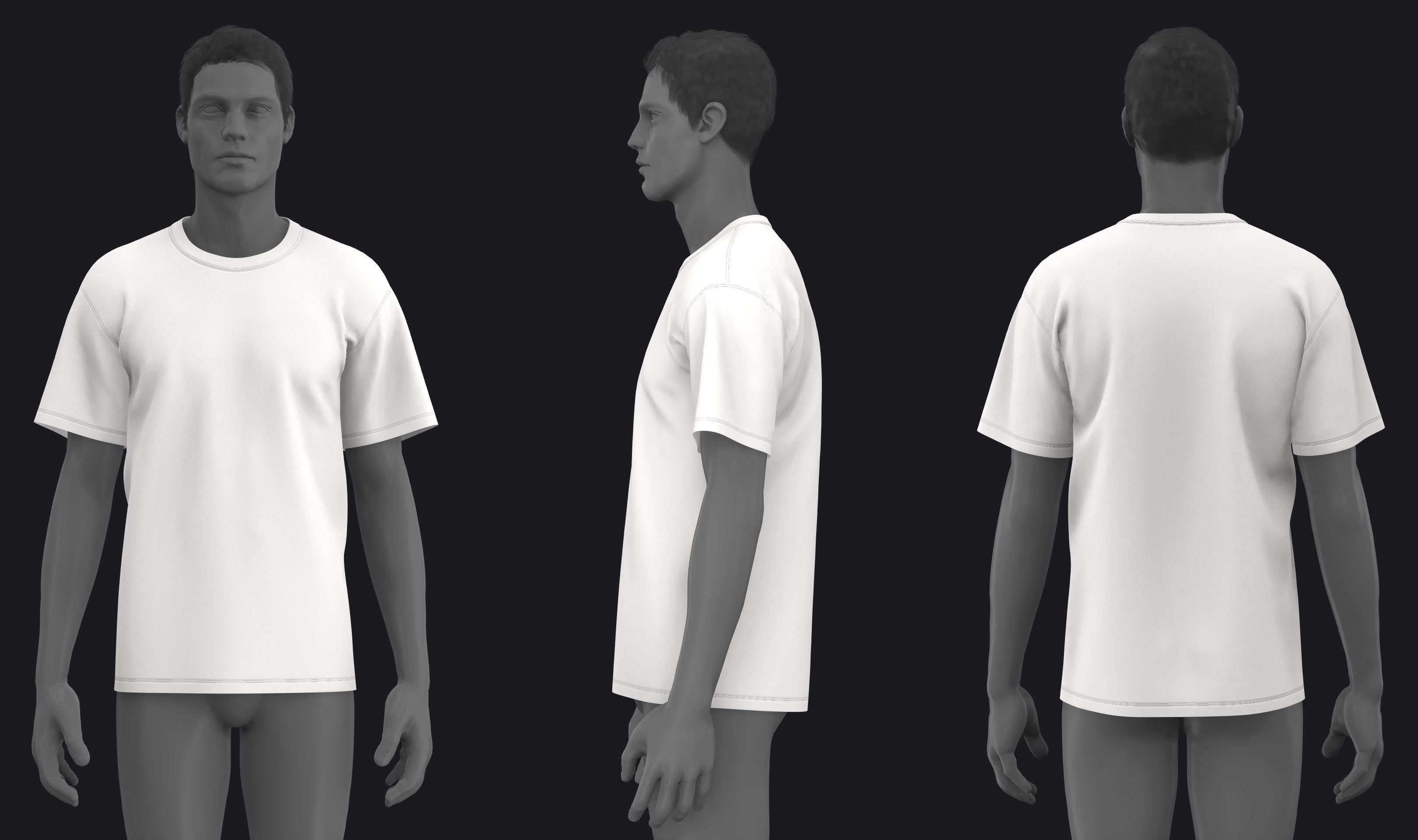 OVERSIZED T SHIRTS PACK mv2 highpoly 3D model_5