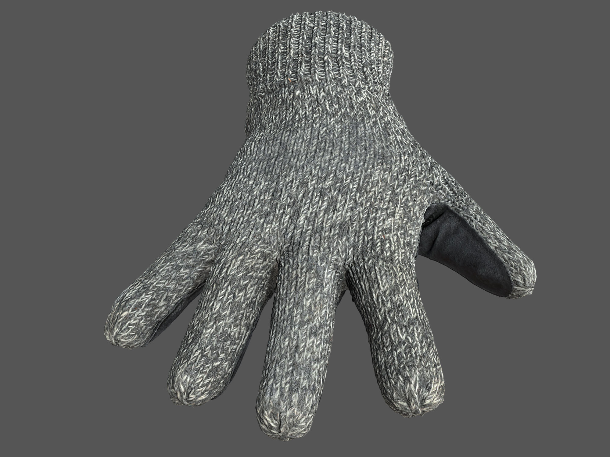 Gloves pair of orange 3D model_7