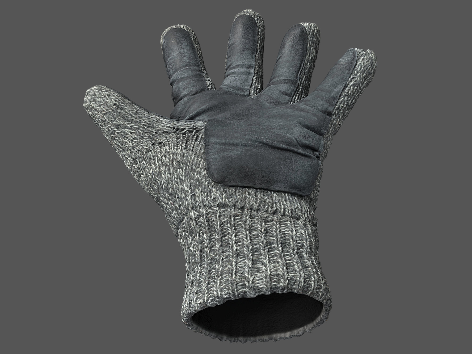 Gloves pair of orange 3D model_13