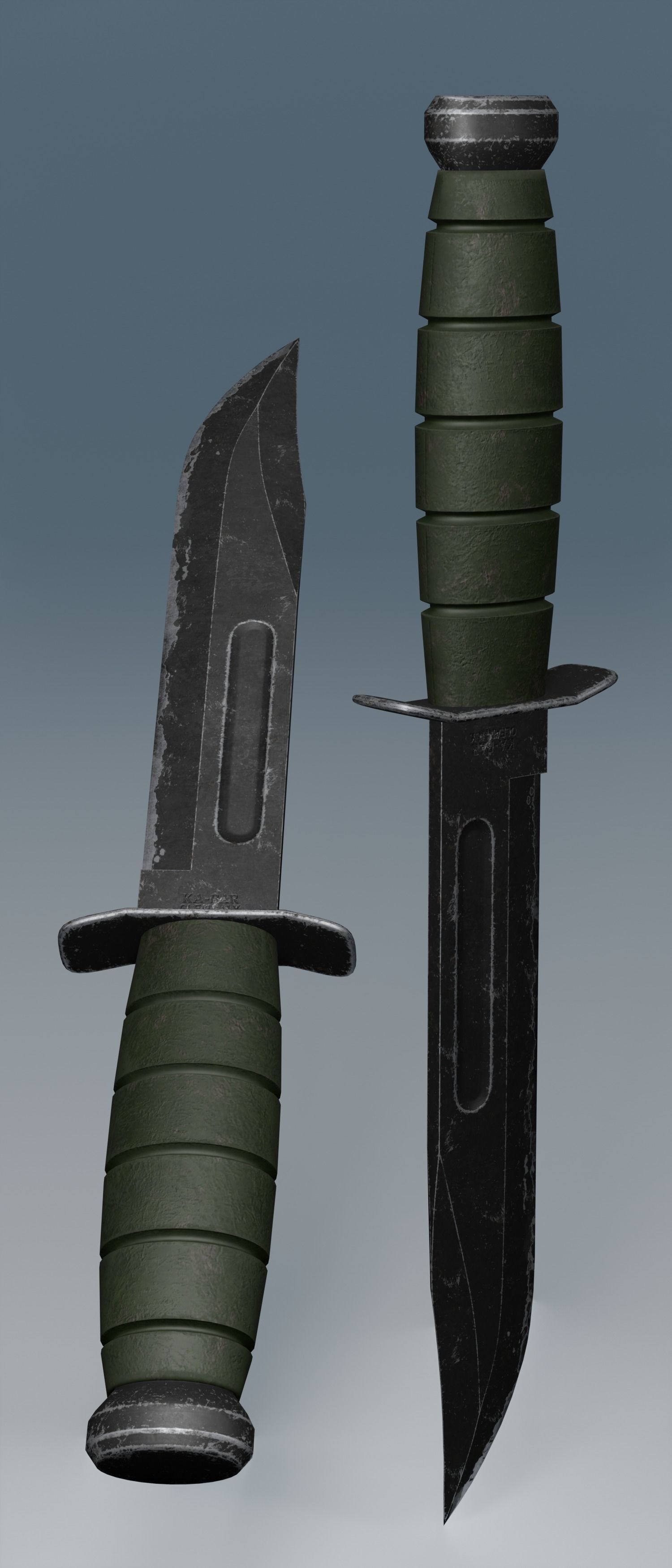 Hunting Knife Free low-poly 3D model_2