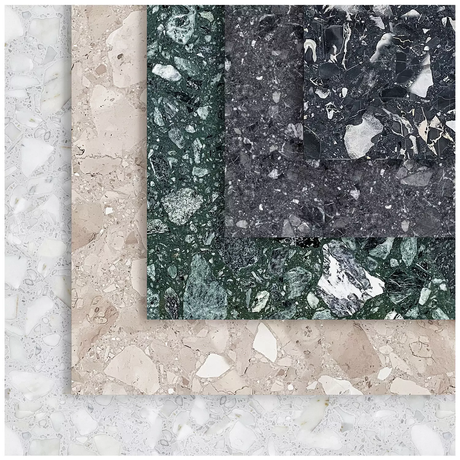 Terrazzo 8 four marble slabs Texture