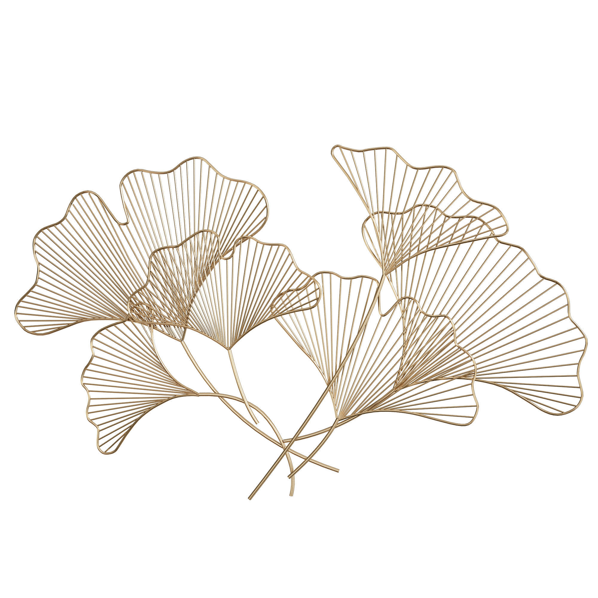 Ginkgo wall decor 2 3D model_2